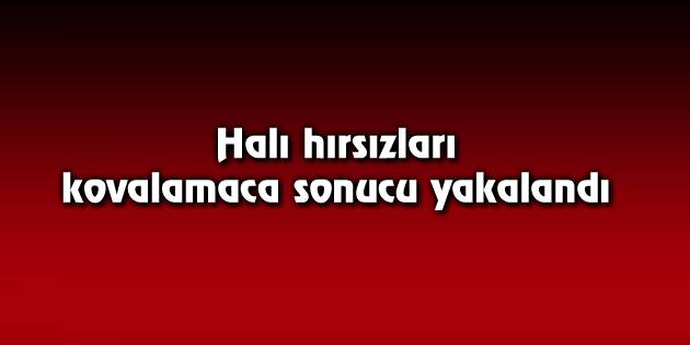 Halı hırsızları kovalamaca sonucu yakalandı