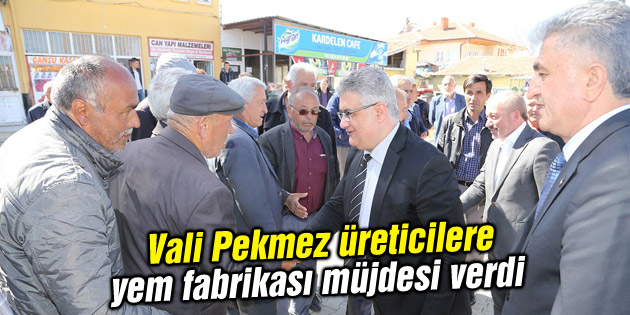 Vali Pekmez üreticilere yem fabrikası müjdesi verdi
