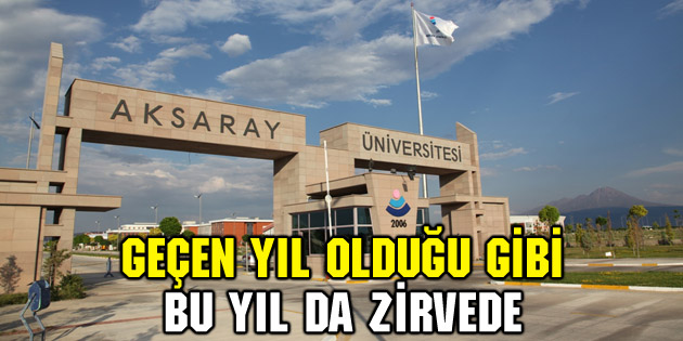 ASÜ geçen yıl olduğu gibi bu yıl da zirvede