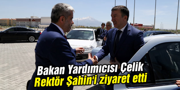 Bakan Yardımıcısı Çelik, Rektör Şahin’i ziyaret etti