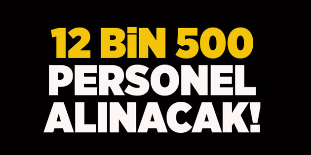 Bakanlık duyurdu! 12 bin 500 personel alınacak