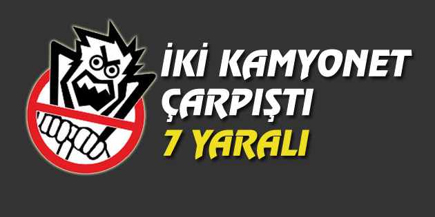 İki kamyonet çarpıştı: 7 Yaralı