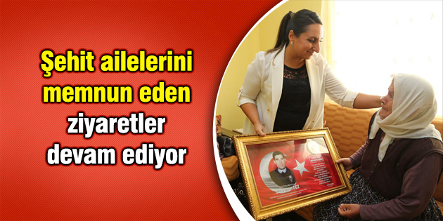 Şehit ailelerini memnun eden ziyaretler devam ediyor