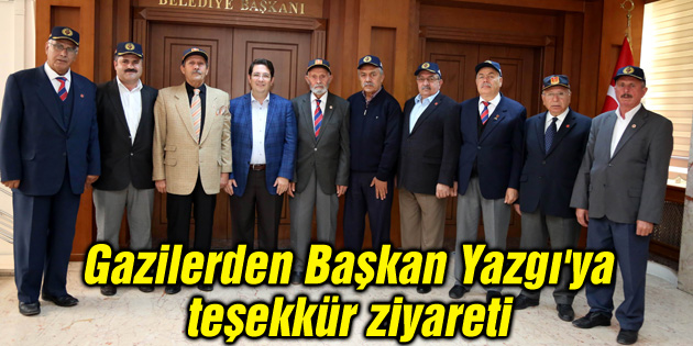 Gazilerden Başkan Yazgı’ya teşekkür ziyareti