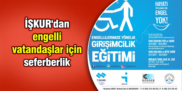 İŞKUR’dan engelli vatandaşlar için seferberlik