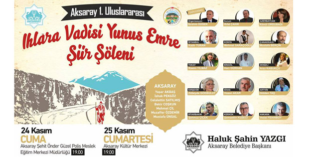 I. Uluslararası Ihlara Vadisi Yunus Emre Şiir Şöleni düzenleniyor