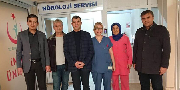 Başkan Altınsoy, hasta ve hasta yakınlarını ziyaret ediyor