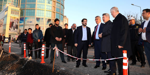 Protokol üyeleri alt geçit bölgesinde inceleme yaptı
