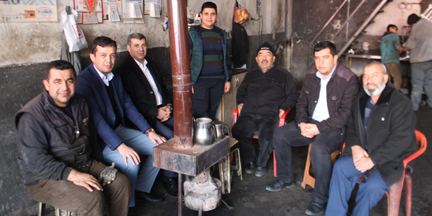 Ak Parti başkanlarından sanayi esnafına ziyaret