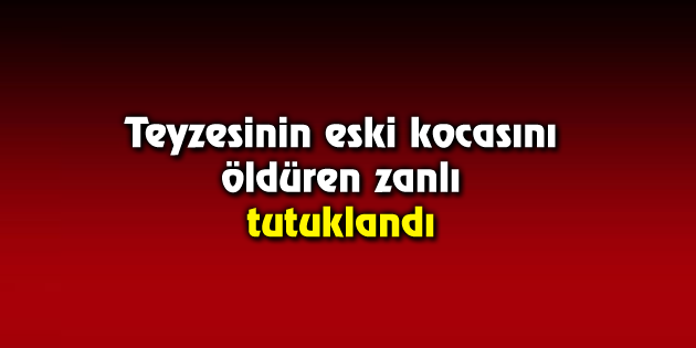 Teyzesinin eski kocasını öldüren zanlı tutuklandı