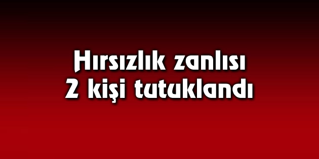 Hırsızlık zanlısı 2 kişi tutuklandı