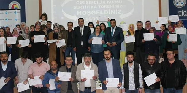 150 kişi Uygulamalı Girişimcilik Eğitimi sertifikası aldı