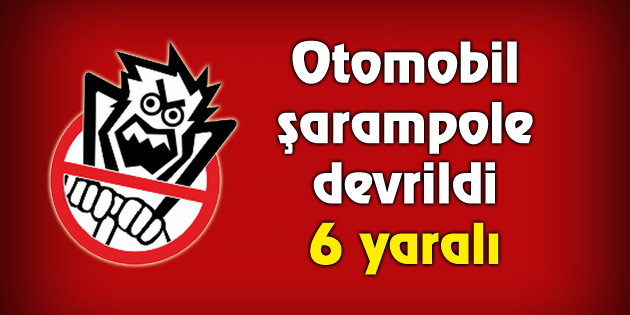 Otomobil şarampole devrildi: 6 yaralı