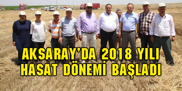 Aksaray’da 2018 yılı arpa hasadı başladı