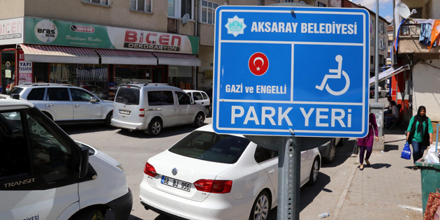 Gazi ve engellilere ücretsiz otopark