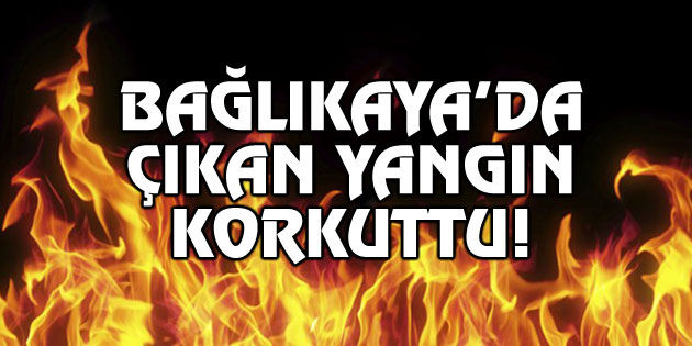 Bağlıkaya’da çıkan yangın korkuttu!