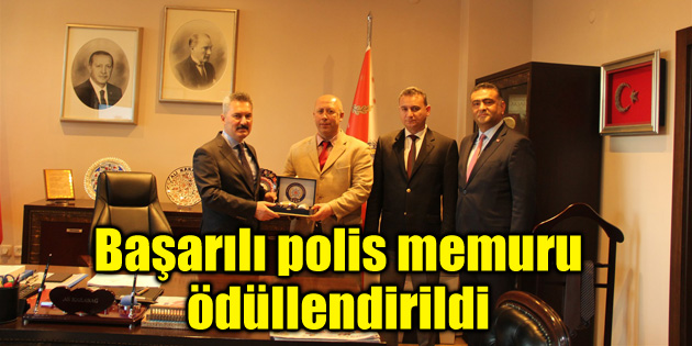 Başarılı polis memuru ödüllendirildi