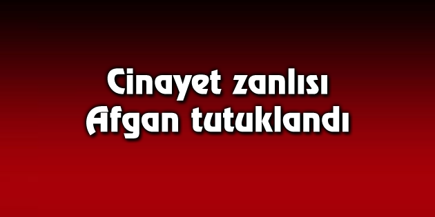 Cinayet zanlısı Afgan tutuklandı