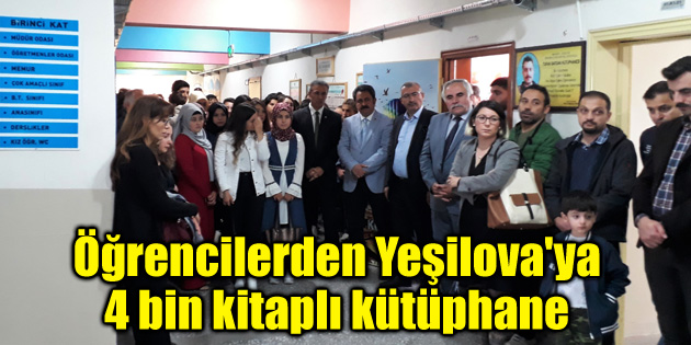 Üniversite öğrencileri Yeşilova’ya 4 bin kitaplı kütüphane kurdu