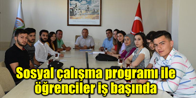Sosyal çalışma programı ile öğrenciler iş başında