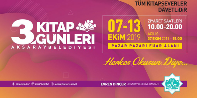 Aksaray’da Kitap Günleri başlıyor!