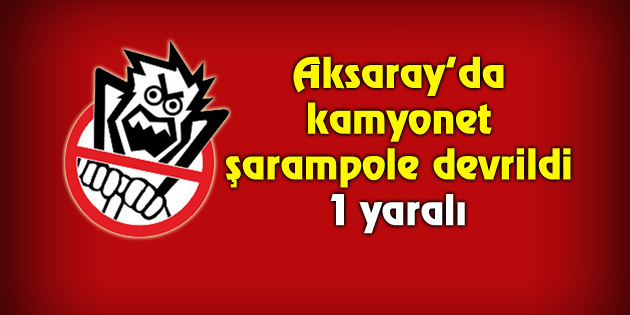 Kamyonet şarampole devrildi: 1 yaralı