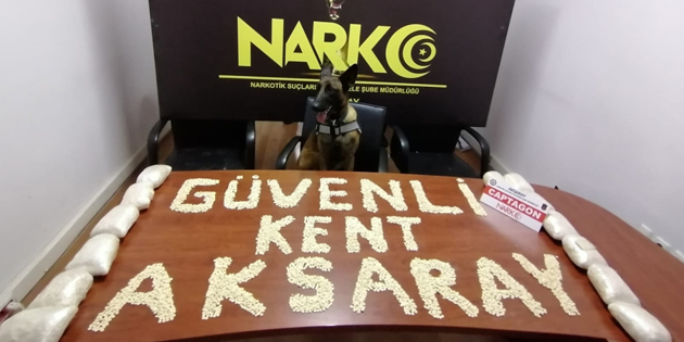 Aksaray’da 70 bin adet captagon hap ele geçirildi