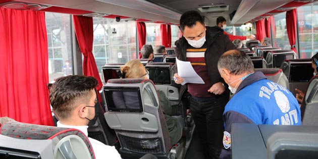 Şehirlerarası otobüs terminalinde HES kodu denetimi