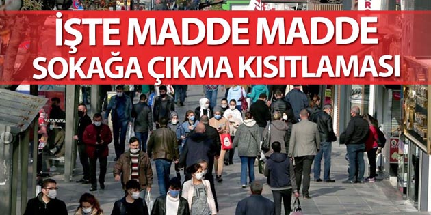 İçişleri Bakanlığı’ndan madde madde kısıtlama rehberi