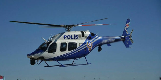 Aksaray’da helikopterli trafik denetimi