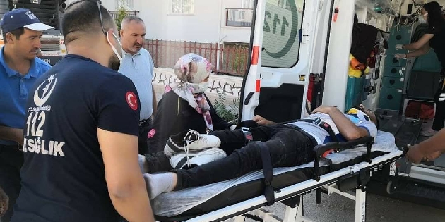 İş makinesinden düşen işçi yaralandı