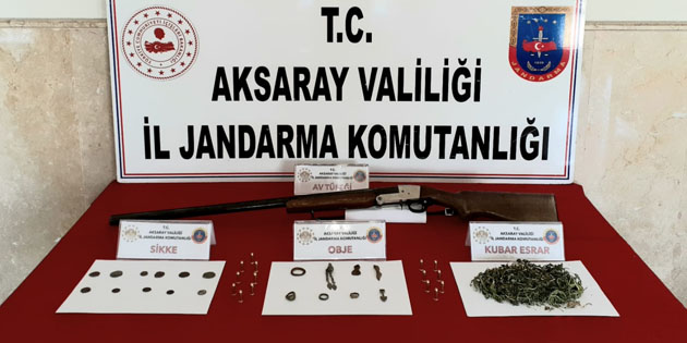 Uyuşturucu, tüfek ve tarihi eser ele geçirildi!