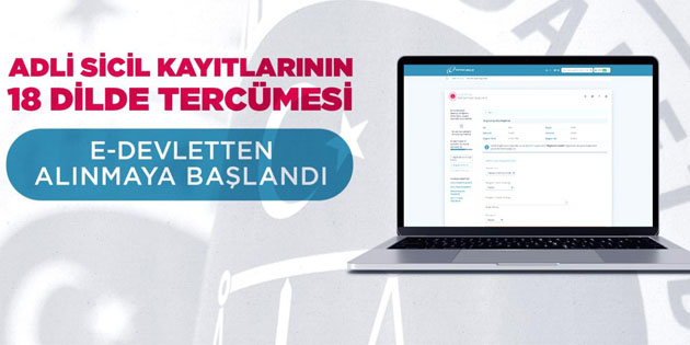 e-Devlet üzerinden yeni hizmet! 18 dilde sabıka kaydı