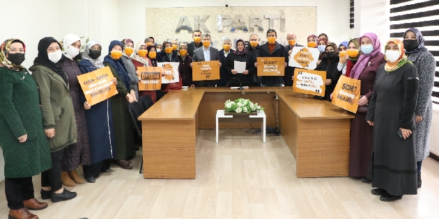 Ak Partili kadınlar şiddete karşı tek ses oldu