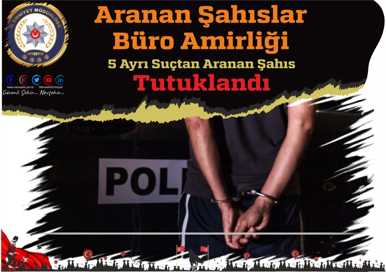 5 ayrı suçtan aranan şahıs polisten kaçamadı
