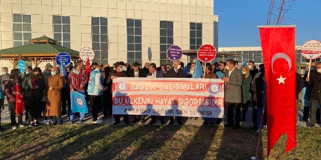 Aksaray’da sağlık çalışanları iş bıraktı