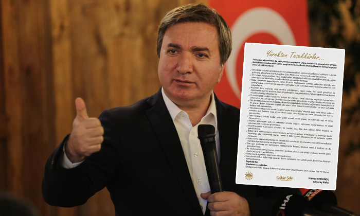 Vali Hamza Aydoğdu’dan teşekkür mesajı