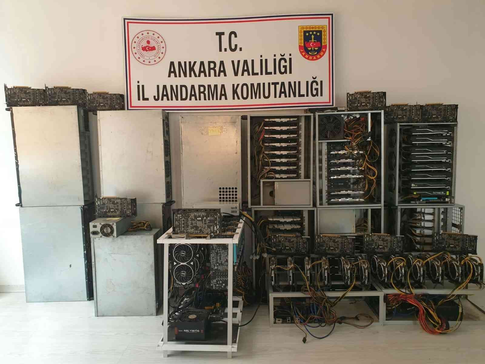 Ankara’da yasa dışı kripto para üretimi yapan yerlere baskın