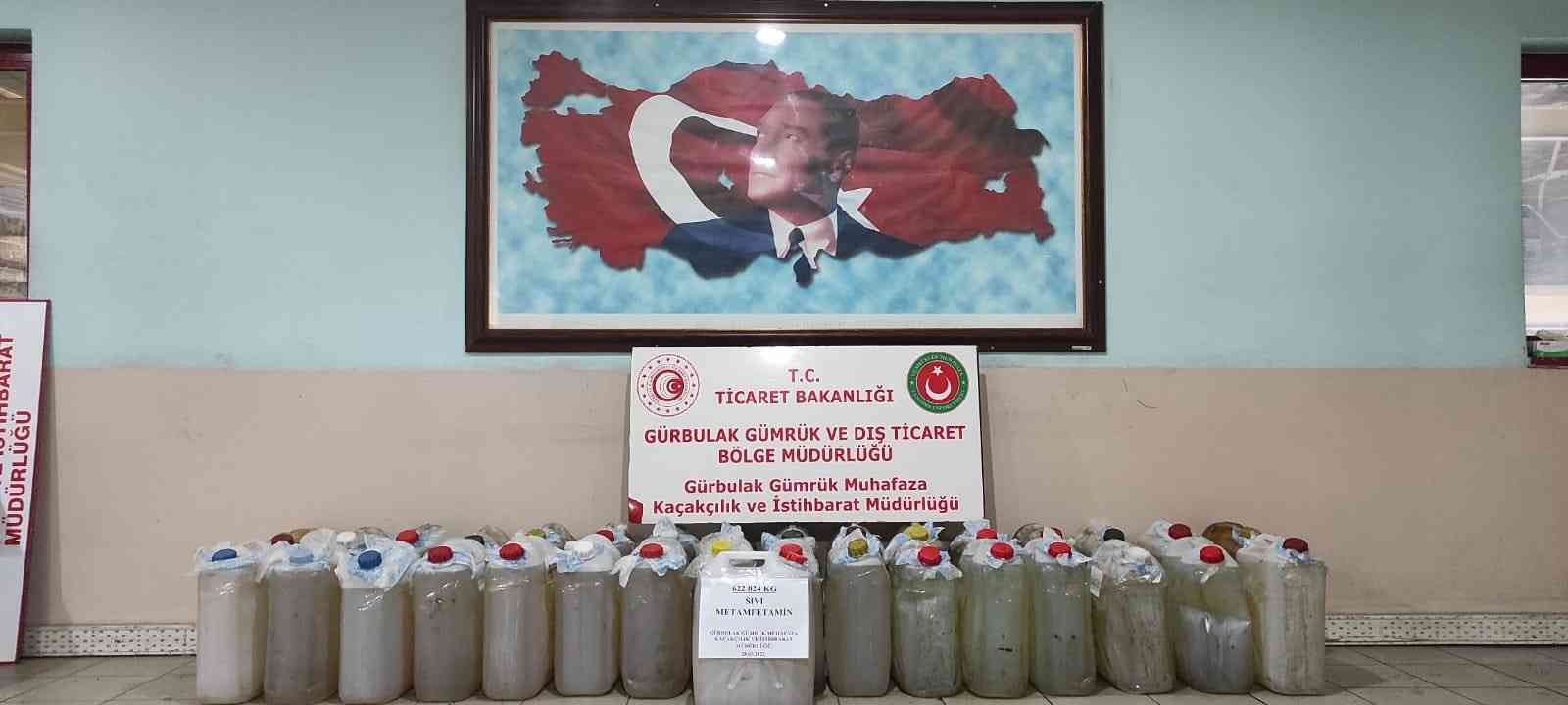 Gürbulak Gümrük Kapısında 622 kilo metamfetamin ele geçirildi