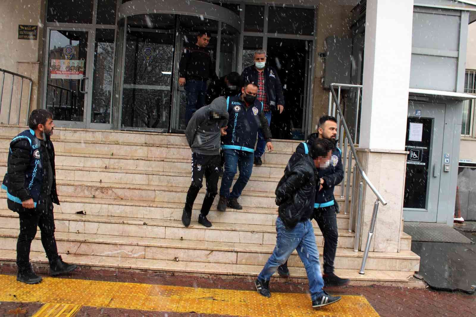 Kayseri’de 6 hırsızlık olayının şüphelisi 8 kişi yakalandı