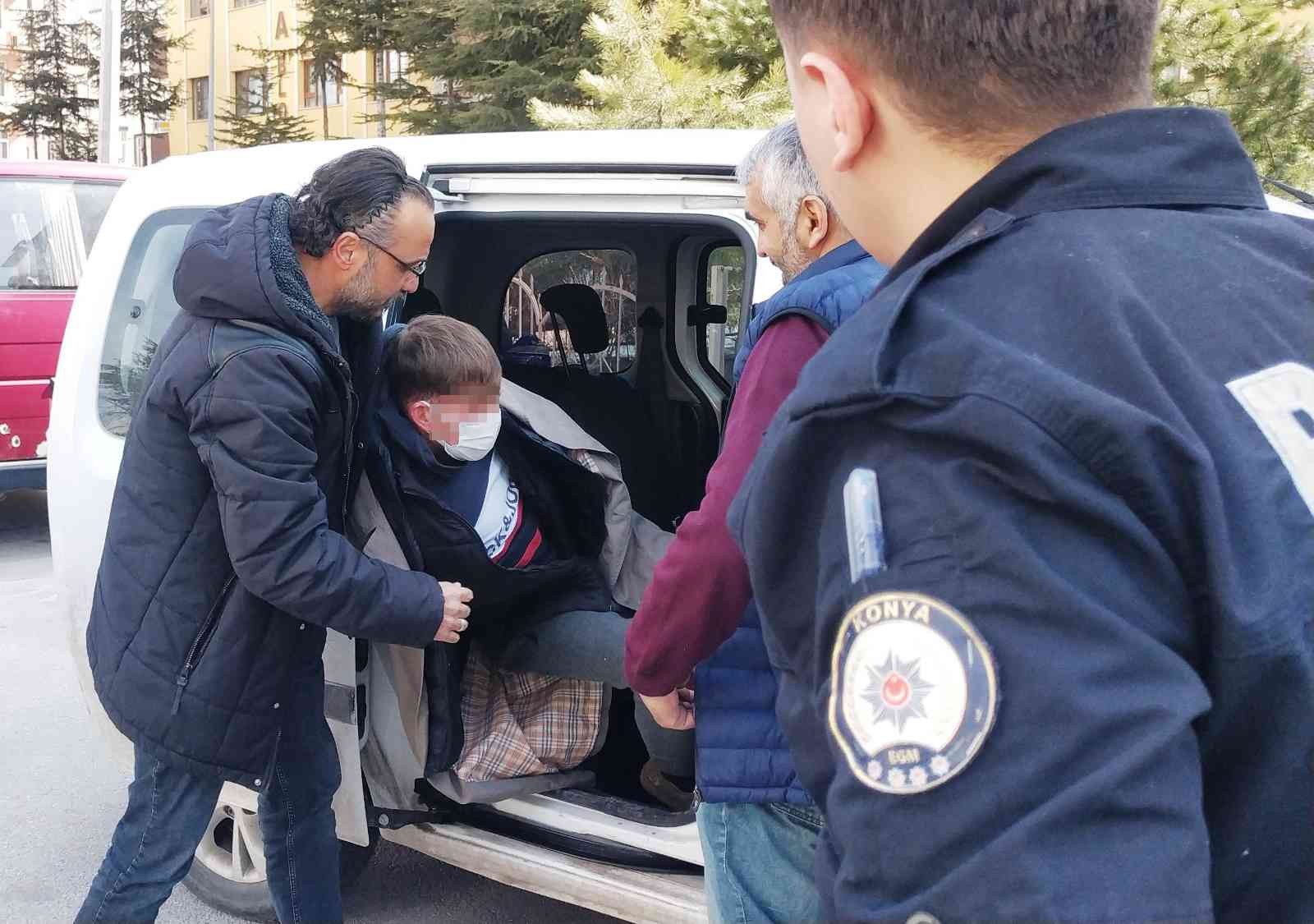 Konya’da çocukla birlikte araç gasp eden şüpheli tutuklandı