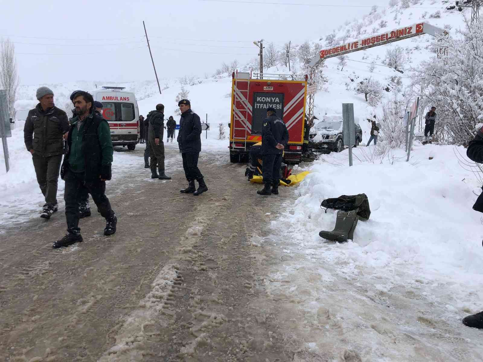 Konya’da otomobil dereye uçtu: 1 ölü, 1 yaralı