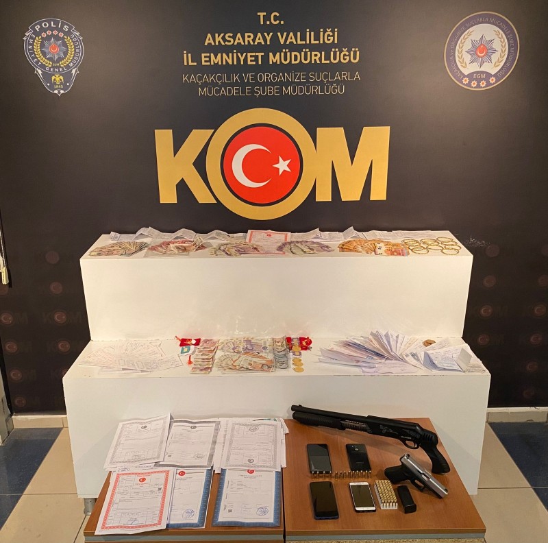 Aksaray’da tefecilere operasyon! 1 kişi tutuklandı