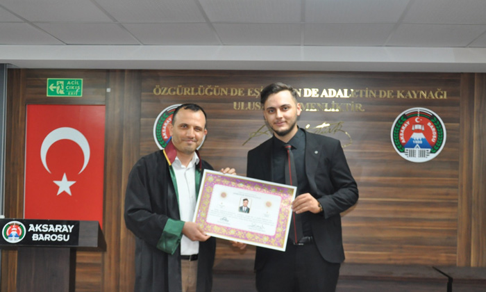 Aksaray Barosu’na 2 yeni avukat daha katıldı