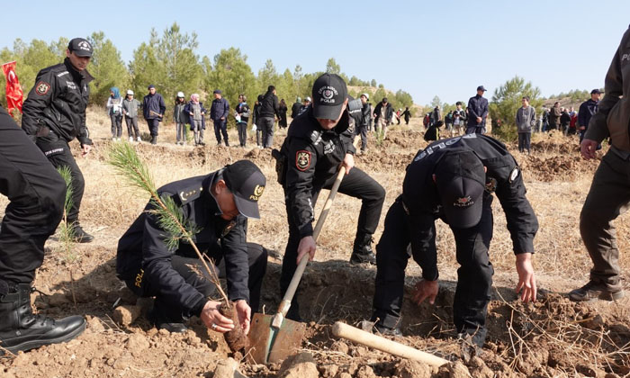 Türkiye Yüzyılına Nefes etkinliğinde 500 fidan toprakla buluşturuldu