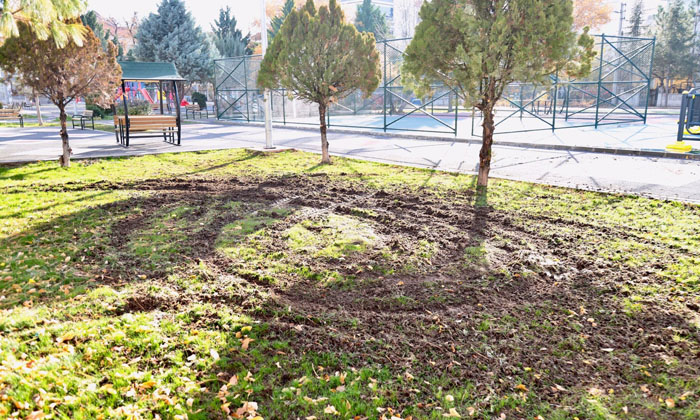 Yenilenen parkta drift yapılması tepkiyle karşılandı!