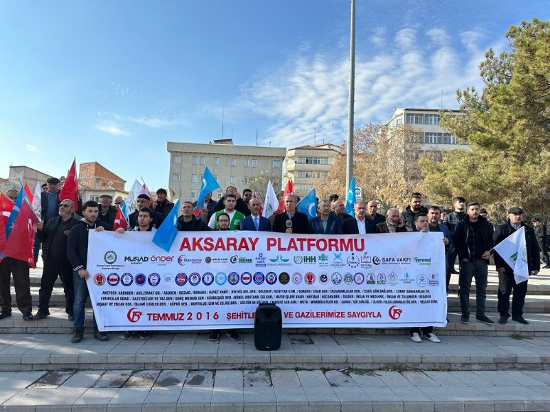 Çin’in Doğu Türkistan’daki zulmü Aksaray’da protesto edildi