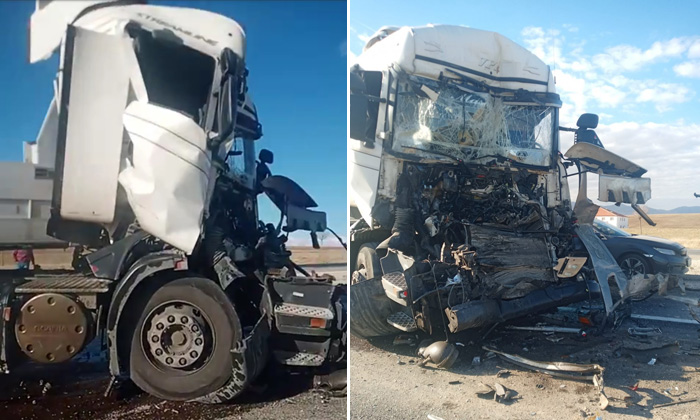 Aksaray’da tır önündeki tıra arkadan çarptı: 1 yaralı