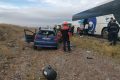 Aksaray’da otomobil ile yolcu otobüsü çarpıştı: 2 yaralı