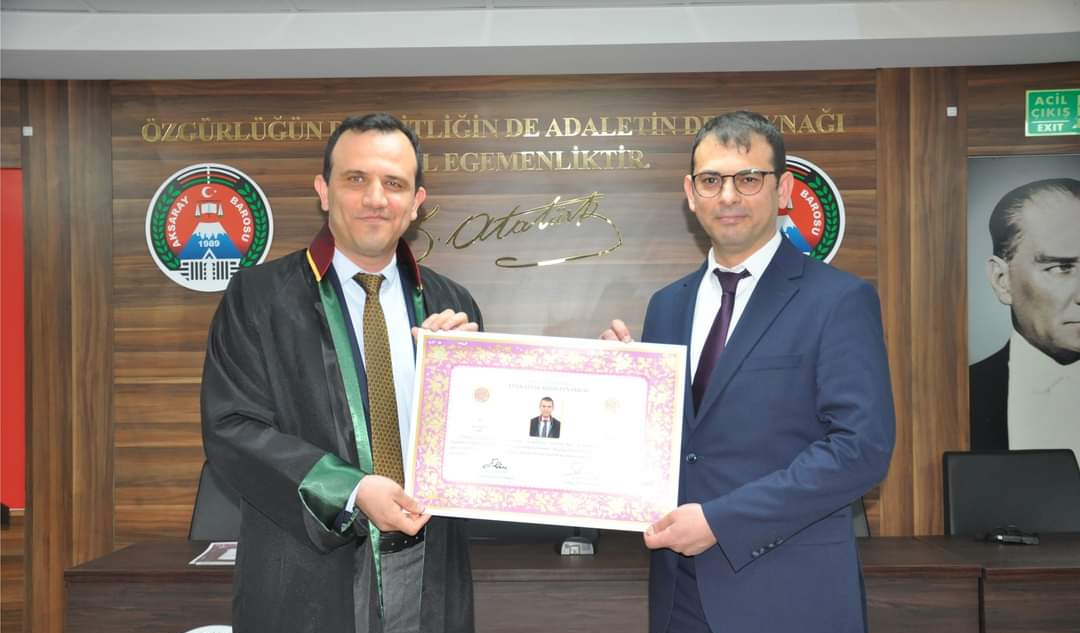Aksaray’da 3 yeni avukat daha cübbe giyip ruhsat aldı